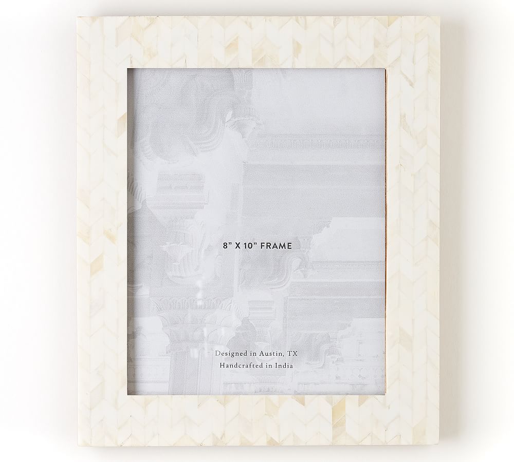 Sonia Bone Picture Frame, 8x10 - White