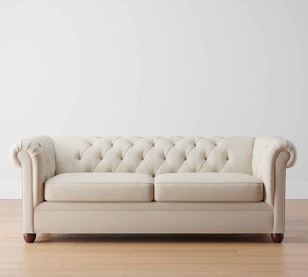 Chesterfield Roll Arm Sleeper Sofa (89&quot;)