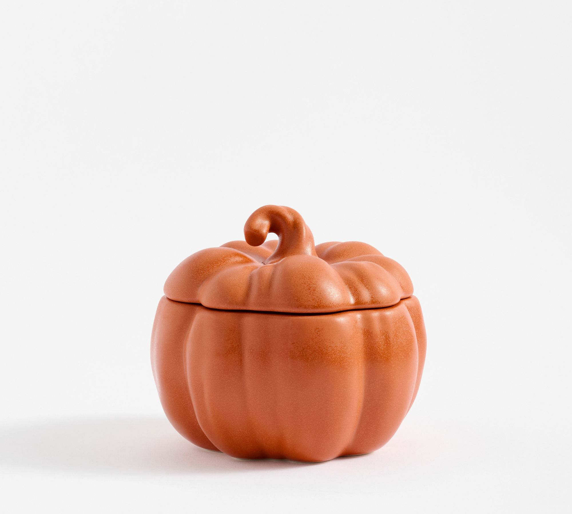 Pumpkin Stoneware Lidded Bowls