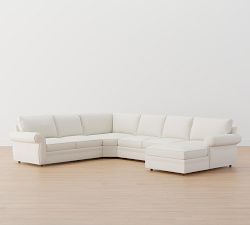 Pearce Roll Arm 4-Piece Wedge Chaise Sectional (147&quot;)