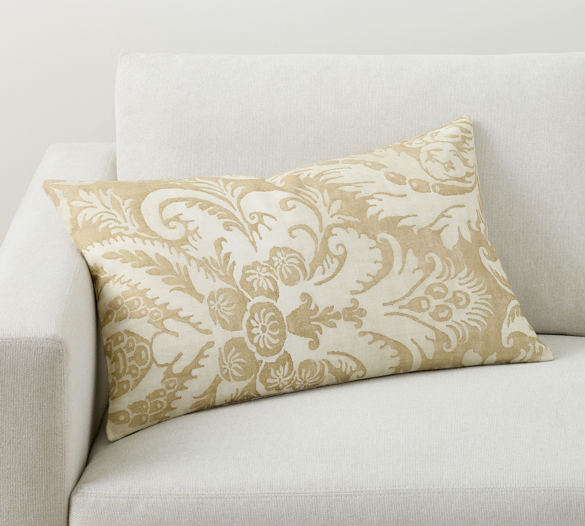 Damask Printed Lumbar Pillow