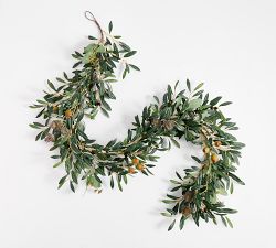 Faux Mixed Olive Garland | Pottery Barn