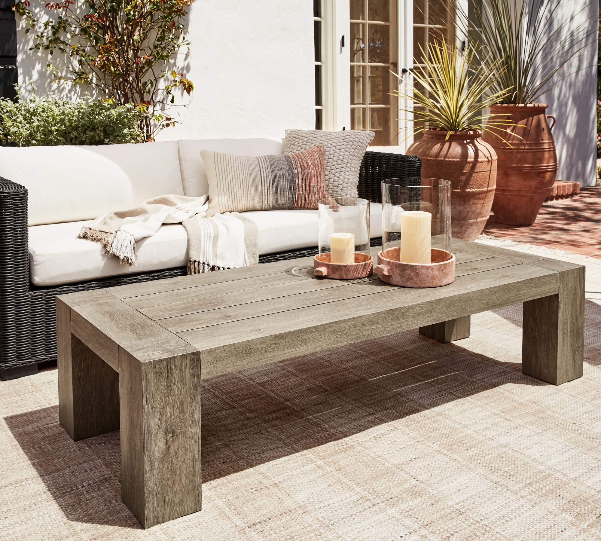 Palisades Rectangular Outdoor Coffee Table (66")