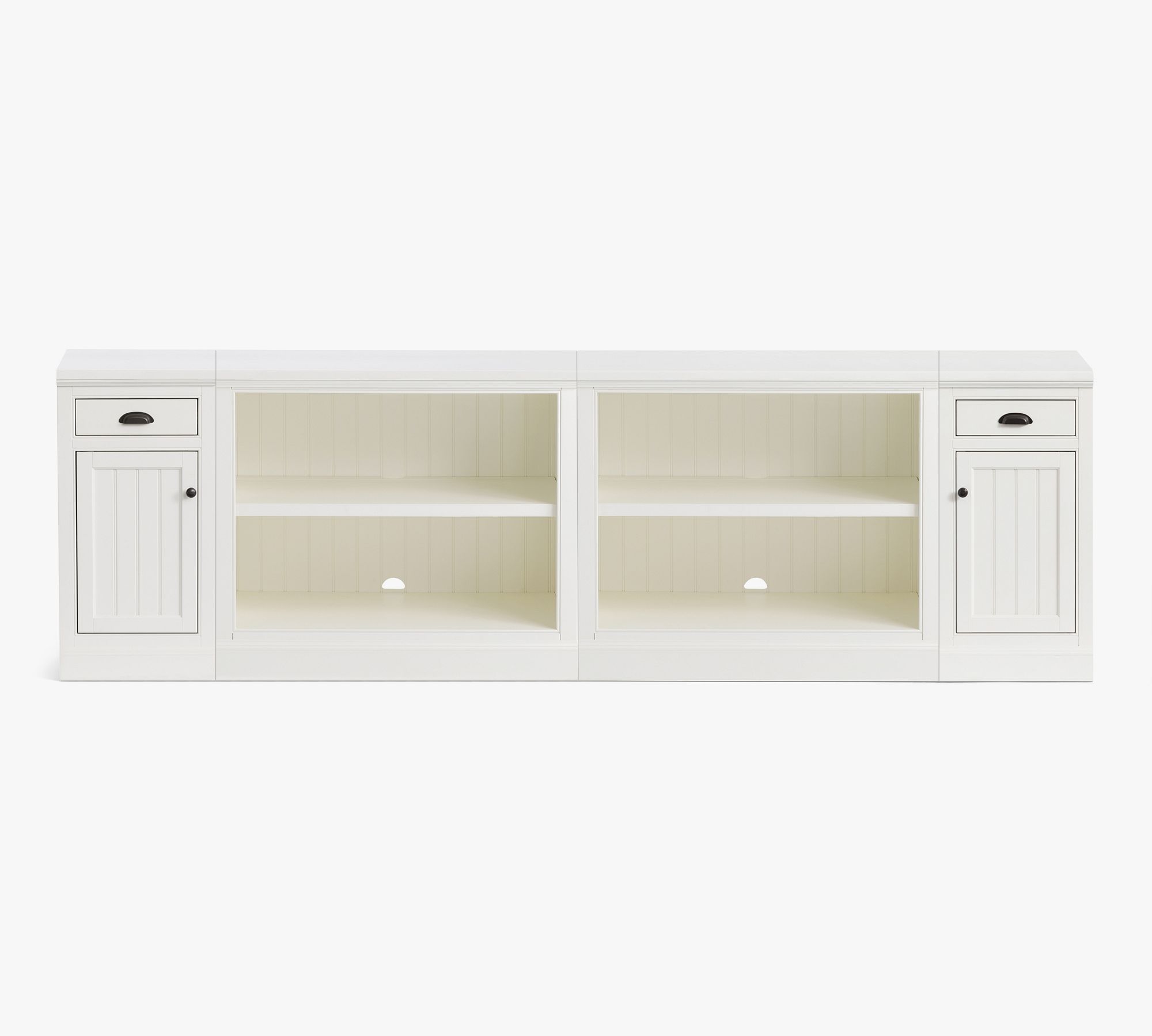 Aubrey Media Console with Open Cabinets (108")