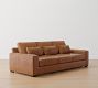 Big Sur Square Arm Deep Seat Leather Sofa (76&quot;&ndash;105&quot;)