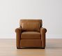 York Roll Arm Deep Seat Leather Chair