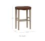 Manchester Backless Leather Stool