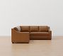 York Slope Arm Leather 3-Piece L-Shaped Sectional (94&quot;)