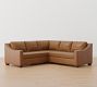 York Slope Arm Leather 3-Piece L-Shaped Sectional (94&quot;)