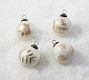Gold Painted Mercury Ornaments - Set of 4