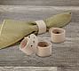 Vachetta Handcrafted Leather Napkin Rings &amp; Gift Box - Set of 4