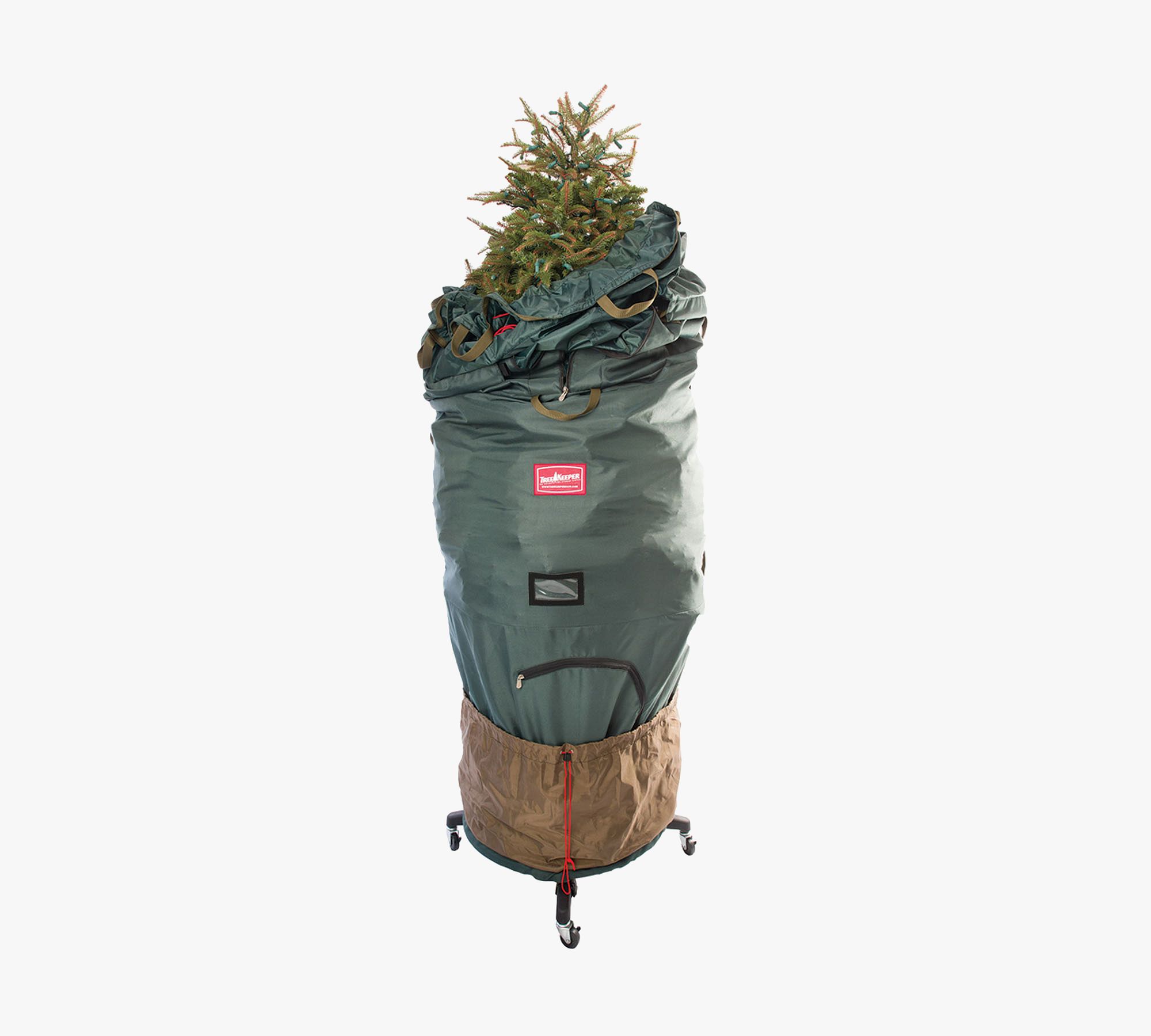Upright Tree Storage Bag with Rolling Stand