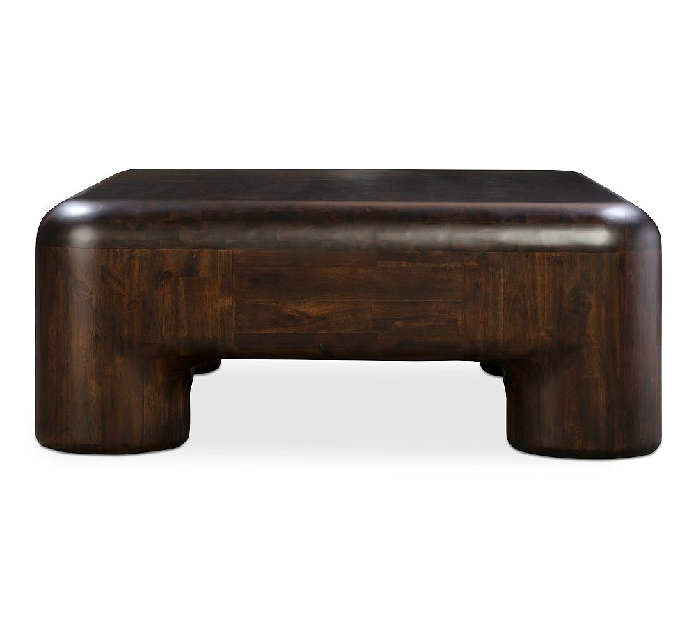 Brown Rectangular Acacia Wood Coffee Table