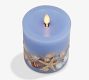Premium Flameless Seashell Embedded Pillar Candle