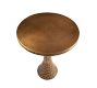 Jessalyn Round Hammered Metal Accent Table (16&quot;)
