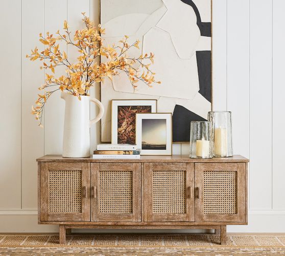 Tiburon Cane Media Console (60") Pottery Barn