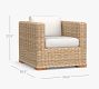 Huntington Wicker Square Arm Outdoor Lounge Chair