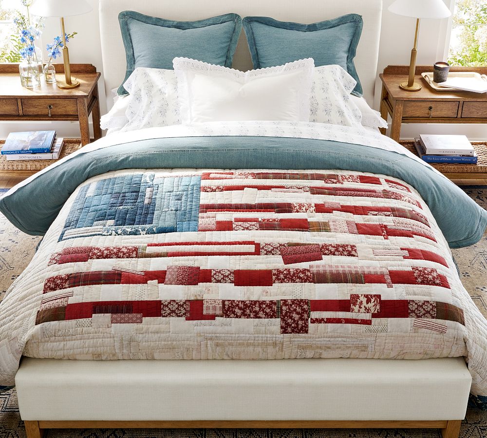 Americana Flag Reversible Quilt | Pottery Barn