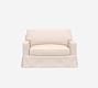 Buchanan Square Arm Slipcovered Twin Sleeper Sofa with Memory Foam Mattress (54&quot;)