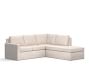 Cameron Square Arm Slipcovered 3-Piece Bumper Sectional (101&quot;)