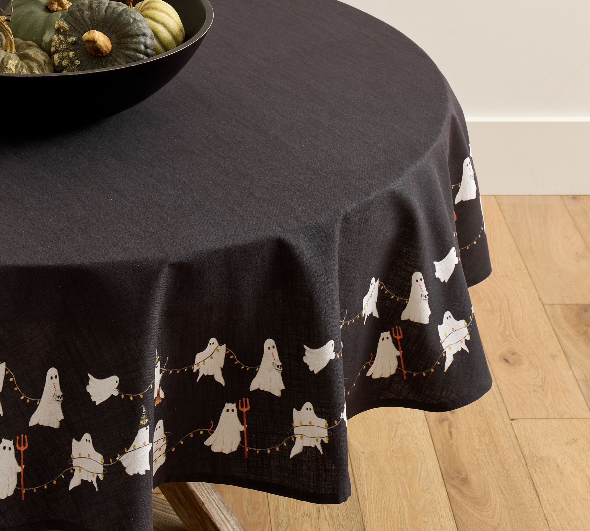 Scary Squad Organic Cotton Round Tablecloth