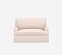 PB English Arm Slipcovered Twin Sleeper Sofa with Memory Foam Mattress (58&quot;)