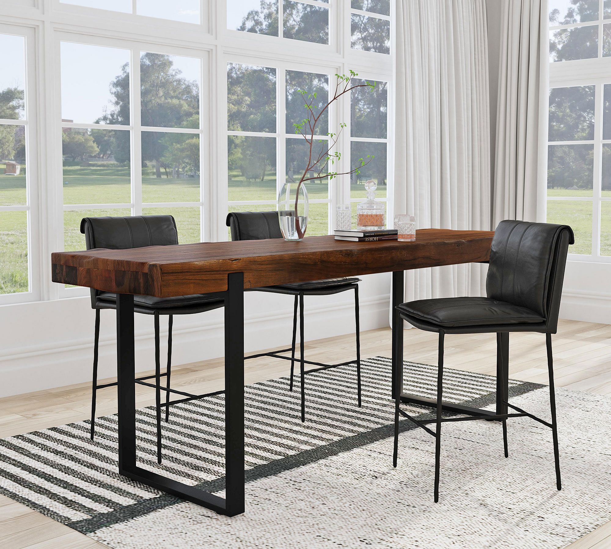 Moira Reclaimed Wood Counter Height Dining Table (92")