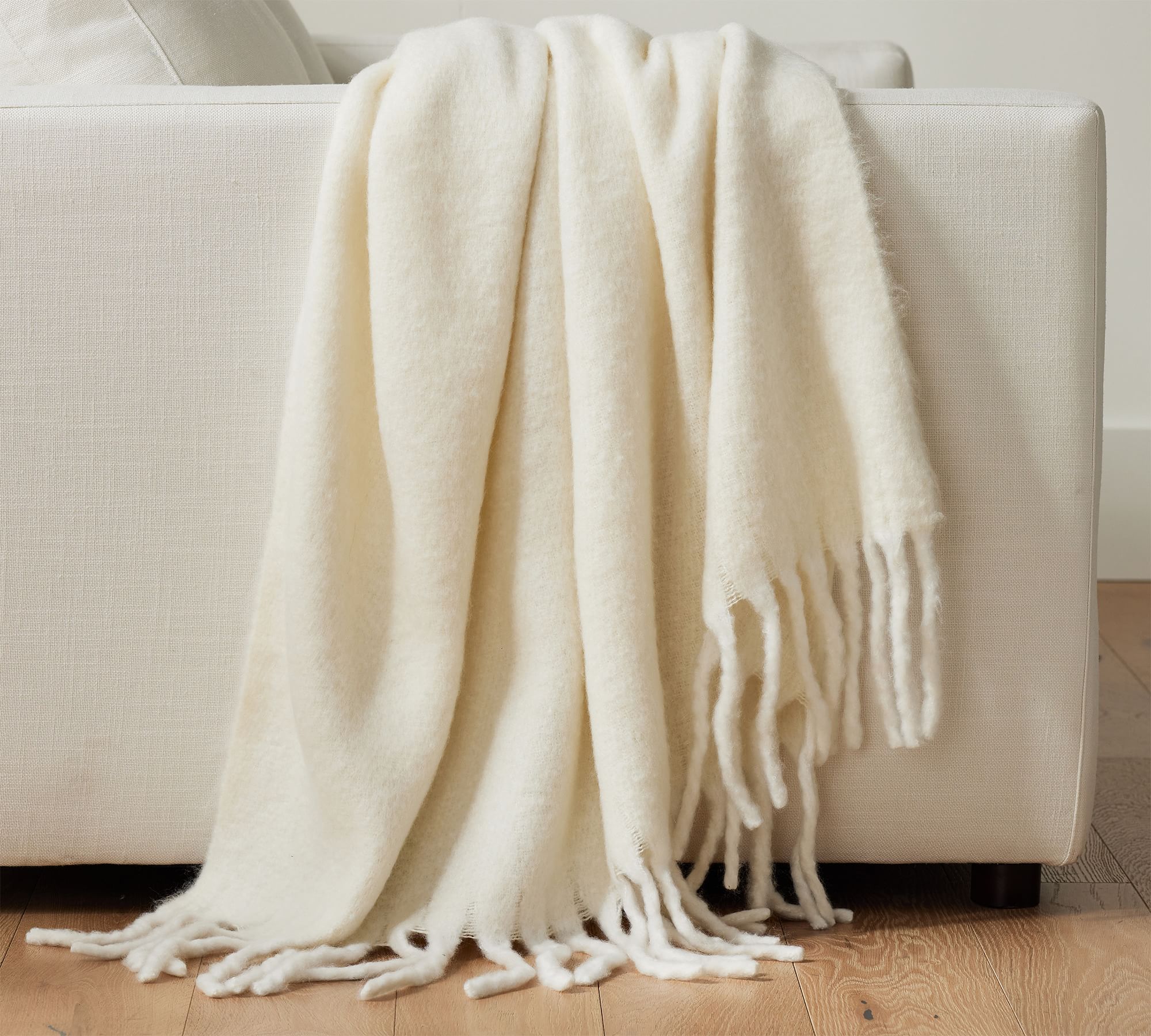 Hayes Faux Mohair Throw Blanket