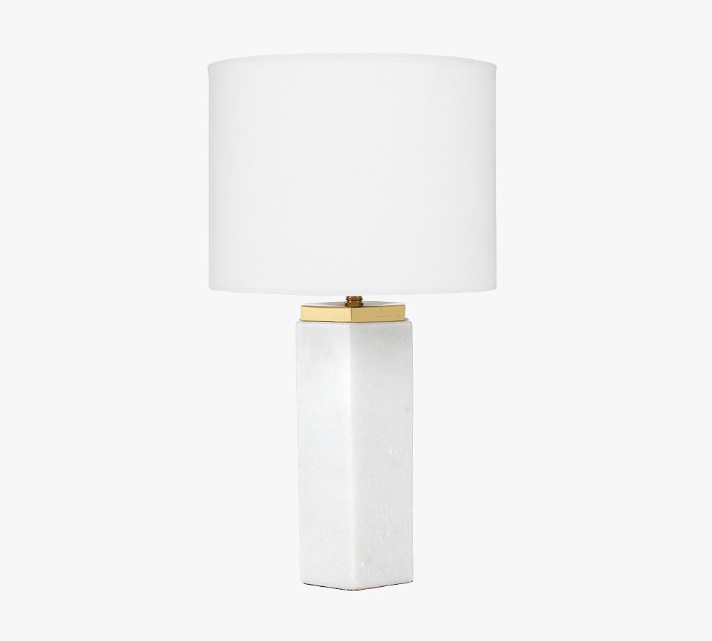 Ketch Marble Hexagon Table Lamp