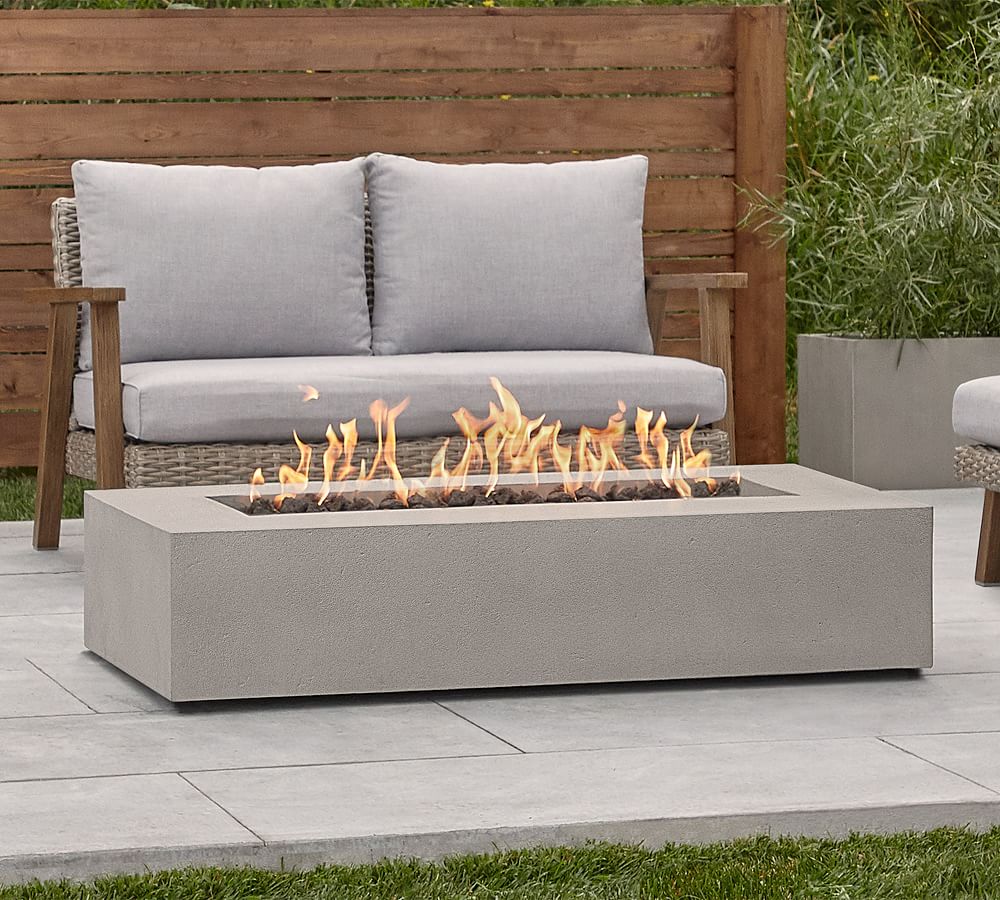 Abril 56.5&quot; Low Rectangular Propane Fire Table