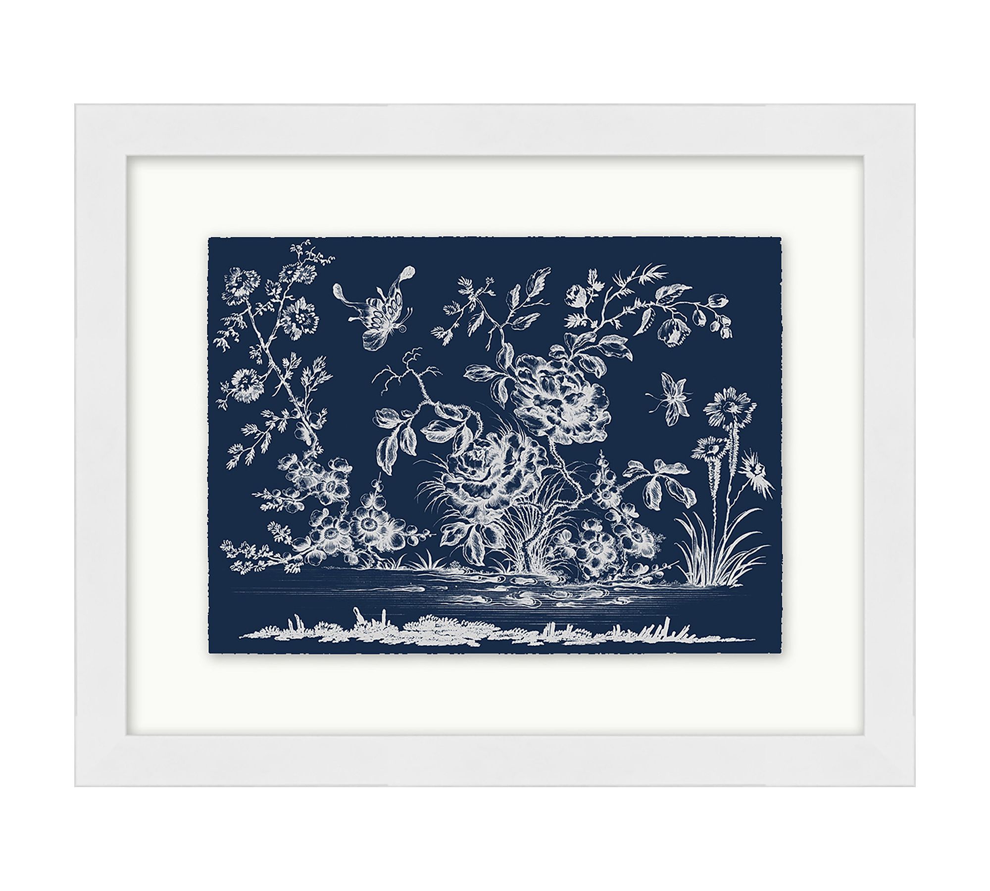 Cyanotype Botanical Framed Print