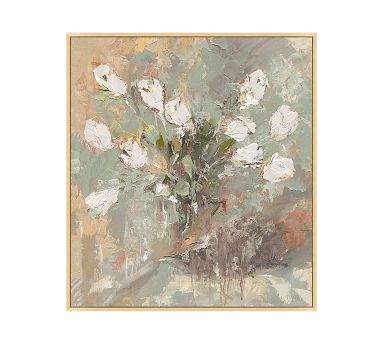 Blooming Motion Framed Canvas Print | Pottery Barn