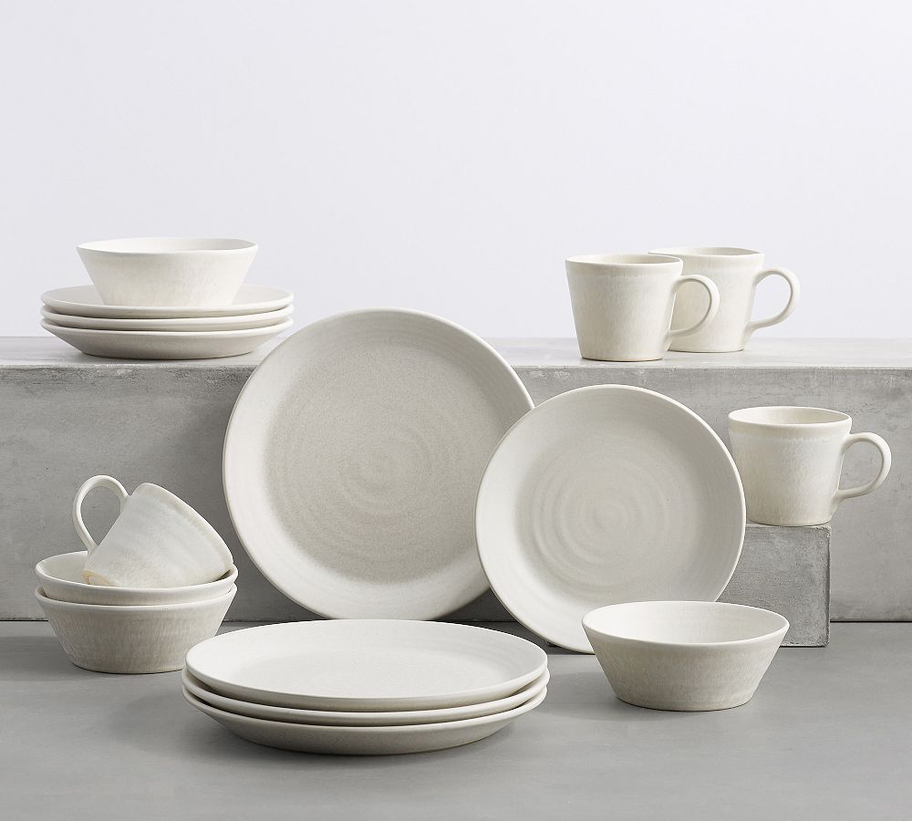 Larkin Reactive Glaze Stoneware 16-Piece Dinnerware Set