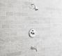 Victoria Cross Handle Pressure Balanced Bathtub &amp; Shower Set