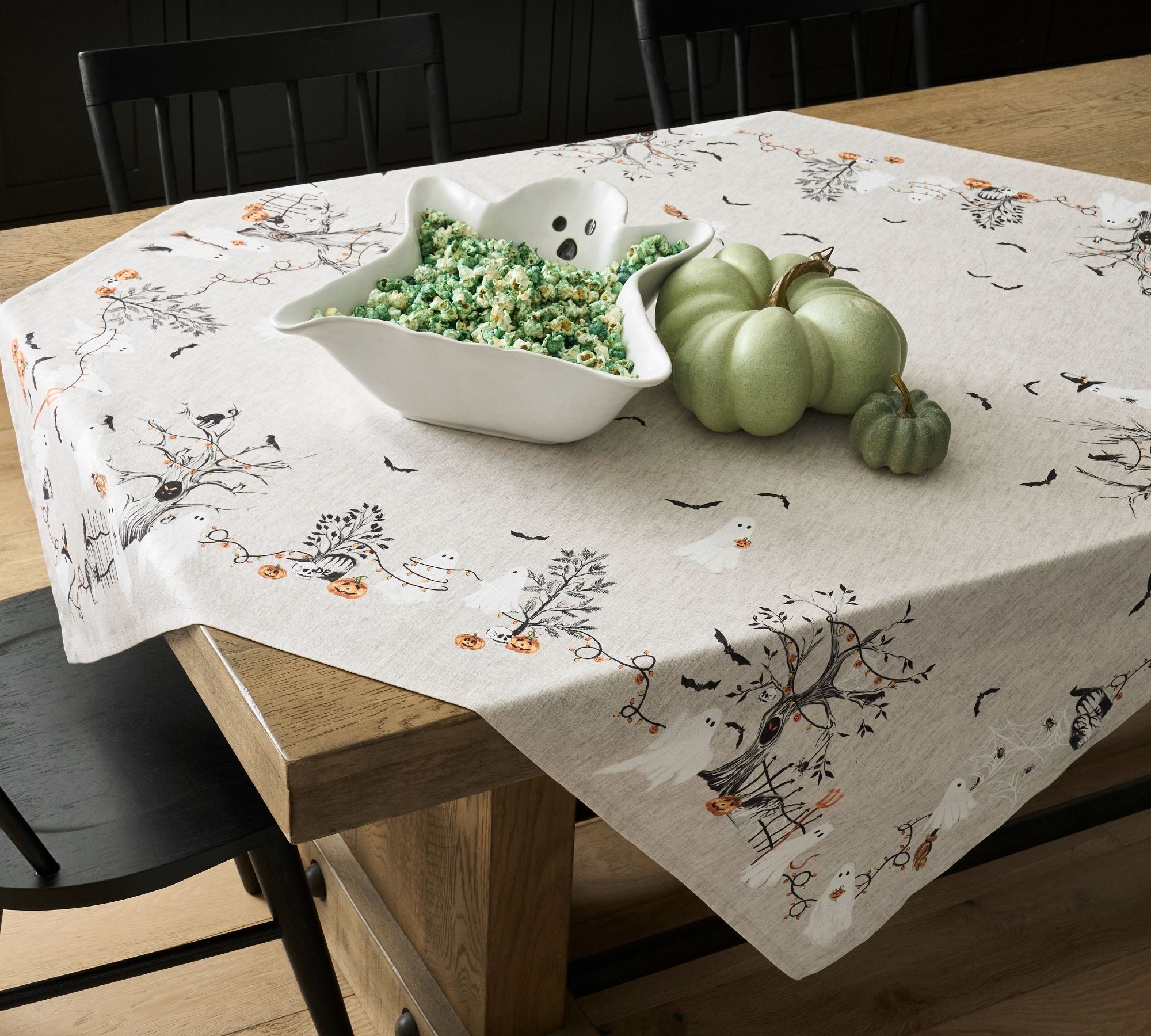 Scary Squad Organic Cotton Table Throw