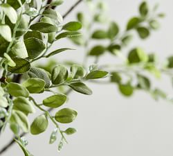 Faux Green Petal Leaf Branch