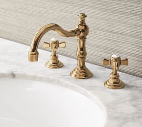 Langford Cross Handle Widespread Bathroom Sink Faucet | Pottery Barn