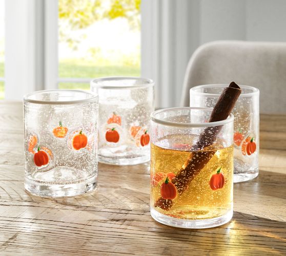 Pumpkin Icon Drinking Glasses Pottery Barn