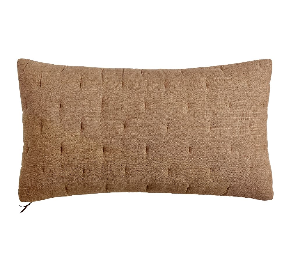 Everyday Linen Comfort Quilted Shams in King Bronze