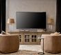 Livingston Media Console with Glass Cabinets (105'')