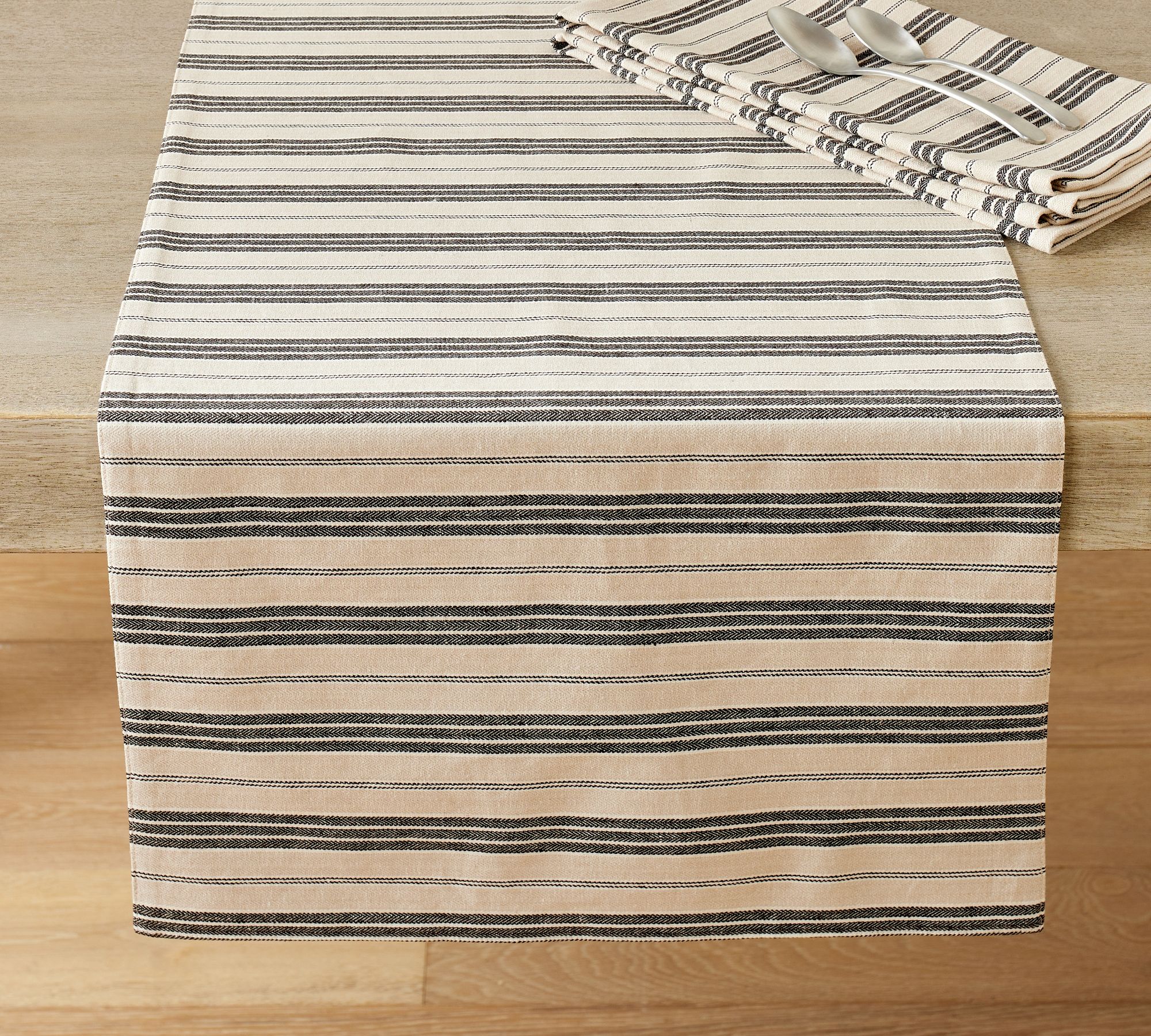 Colette Stripe Cotton/Linen Table Runner