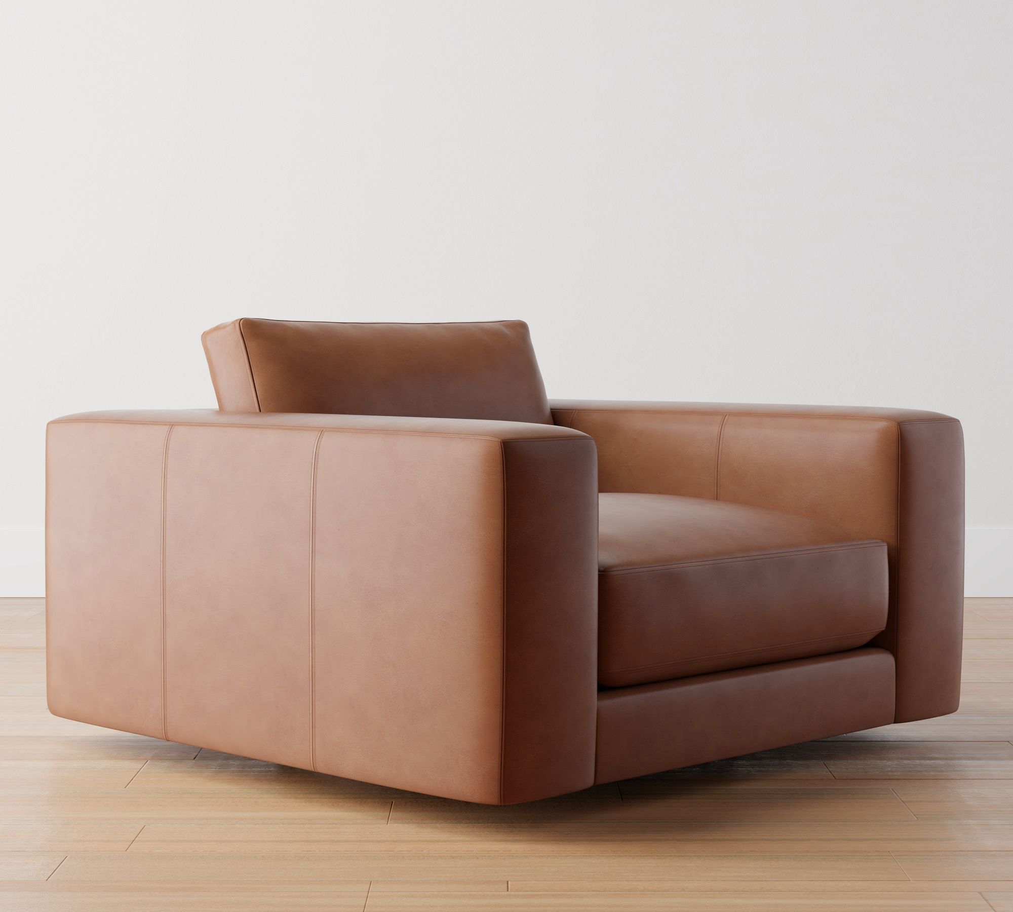 Carmel Lounge Leather Swivel Chair