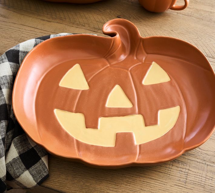JackO'Lantern Stoneware Serving Platter Pottery Barn