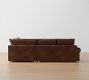 Canyon Roll Arm Leather 3-Piece Wedge Sectional (130&quot;)