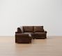 Canyon Roll Arm Leather 3-Piece Wedge Sectional (130&quot;)