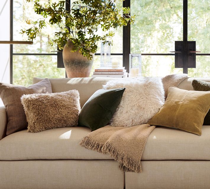 Fluffy pillow couch sale