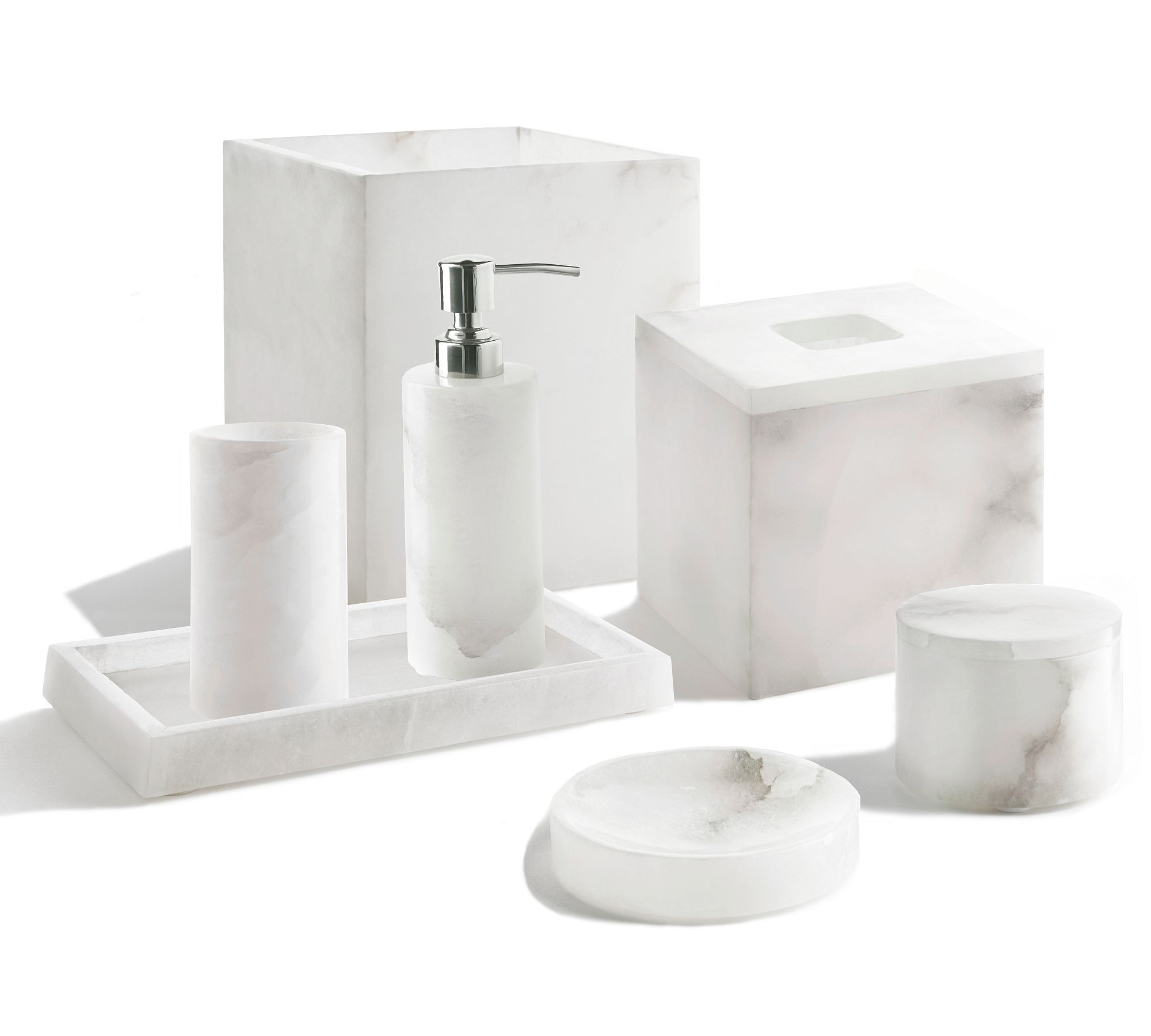 Kyran Handcrafted Alabaster Bathroom Accessories