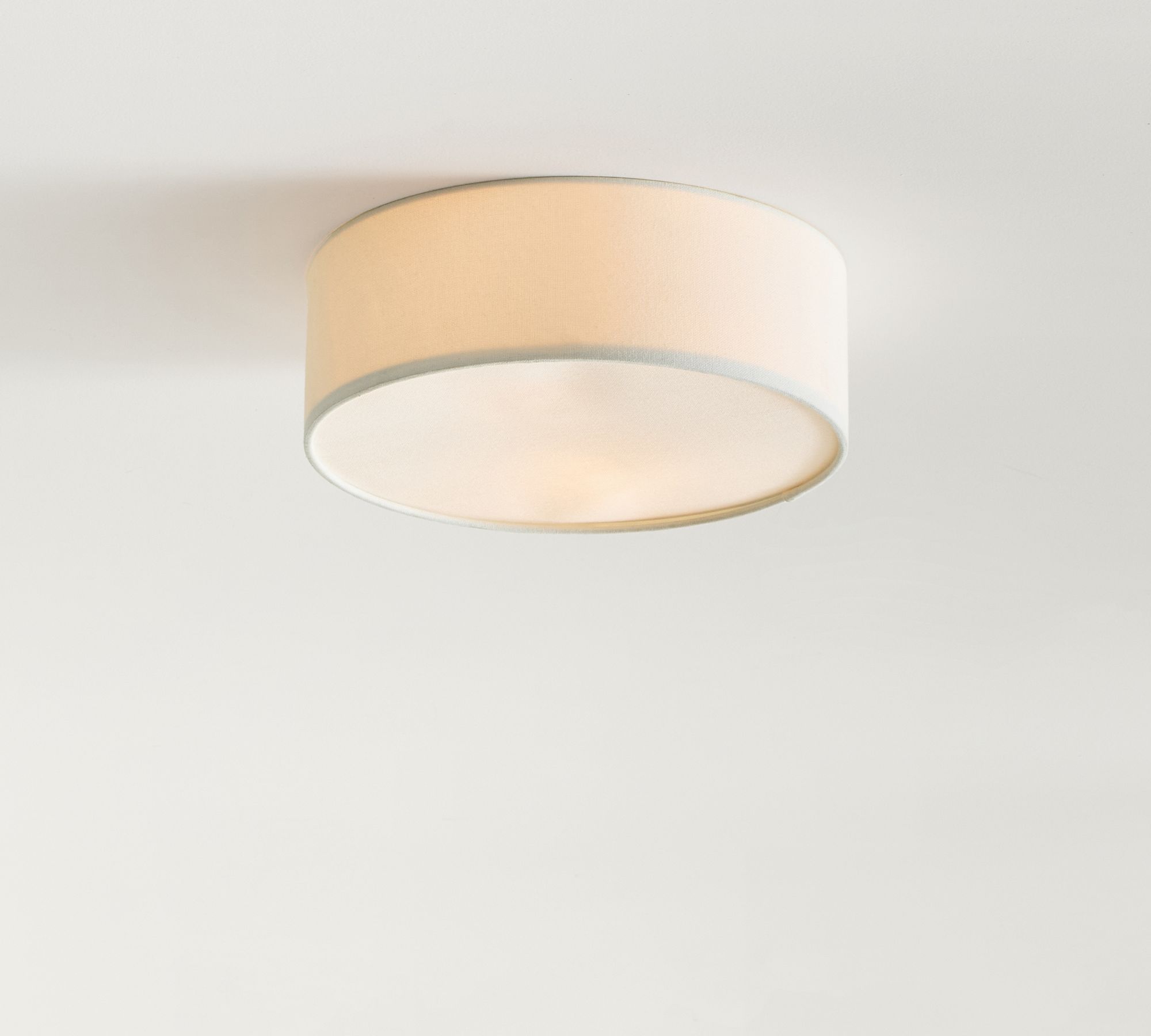 Linen Drum Flush Mount