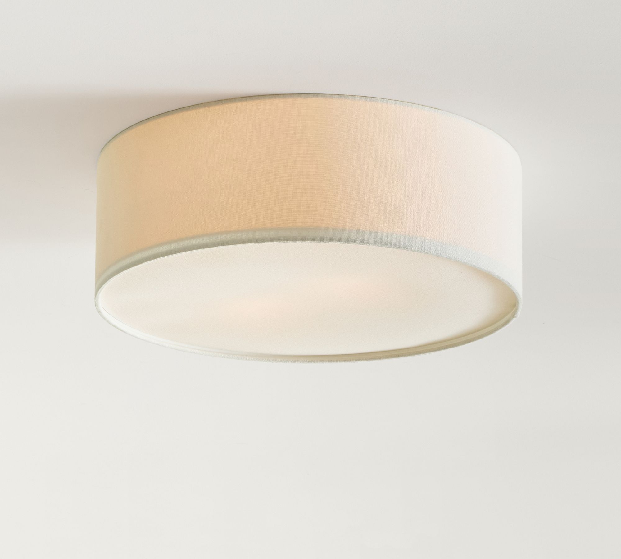 Linen Drum Flush Mount