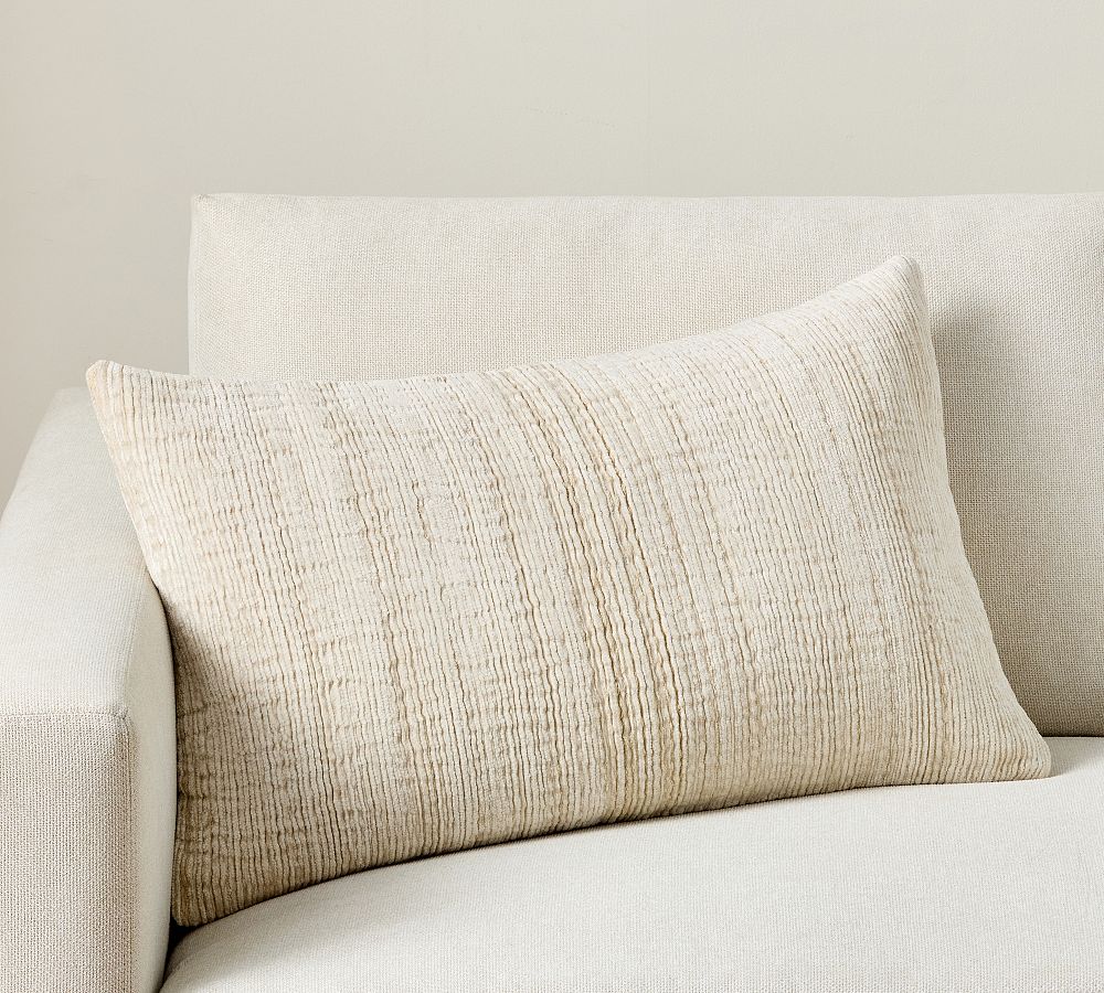 Textured Chenille Lumbar Pillow | Pottery Barn